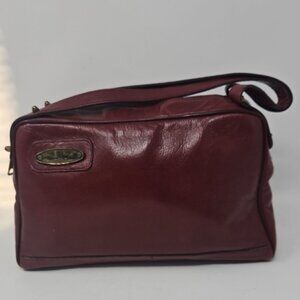 Vintage  1970s Etienne Aigner Leather Purse Bag Cordovan Oxblood Burgundy Brown